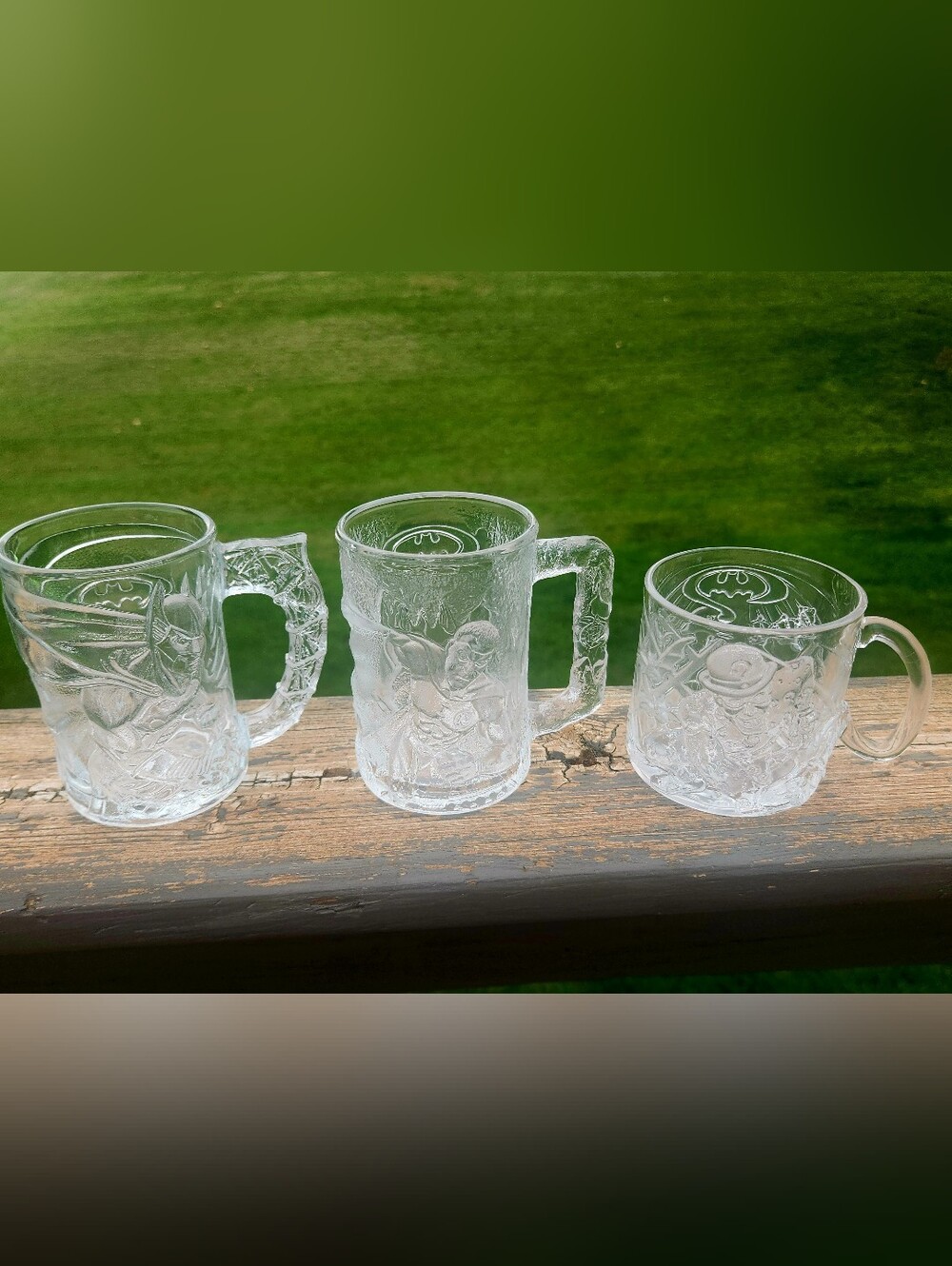 1995 Vintage McDonalds BATMAN, ROBIN, & THE RIDDLER Cups